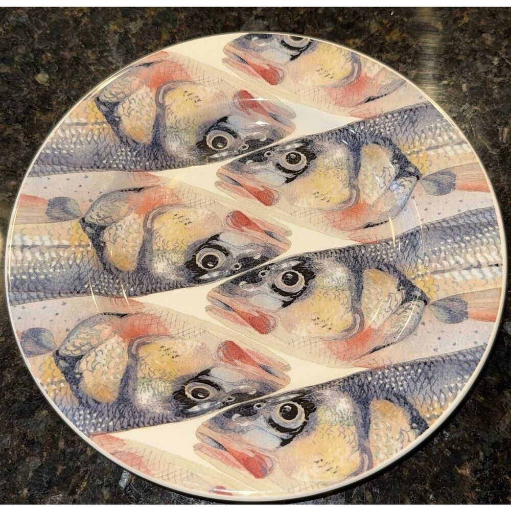 Emma Bridgewater Fish Plates 22cm / 8 1/2” - Sea Bass